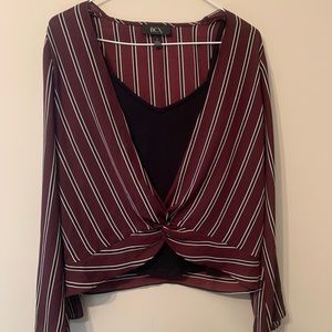 NWT BCX burgundy long sleeved shirt
